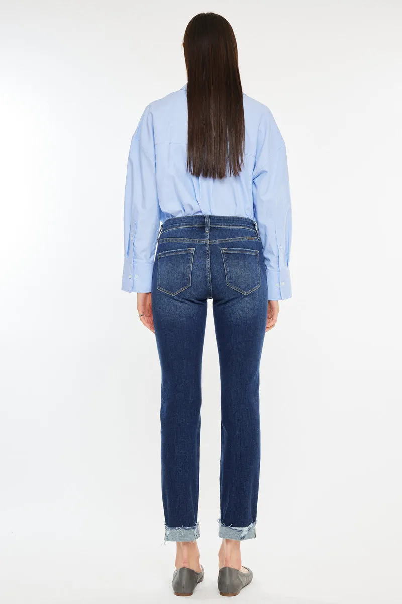 Emely Essentials Mid Rise Slim Straight Leg Jeans sold by Kan Can product image thumbnail 2