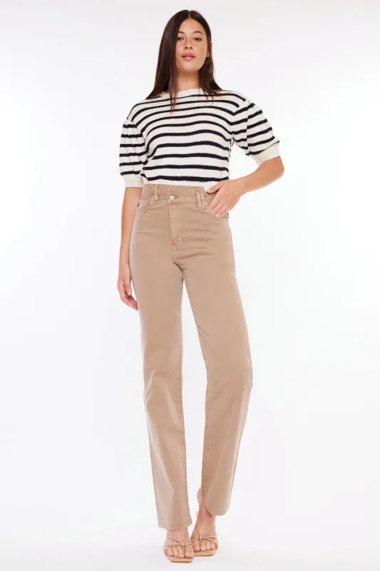 Sandy High Rise 90's Straight Jeans sold by Kan Can