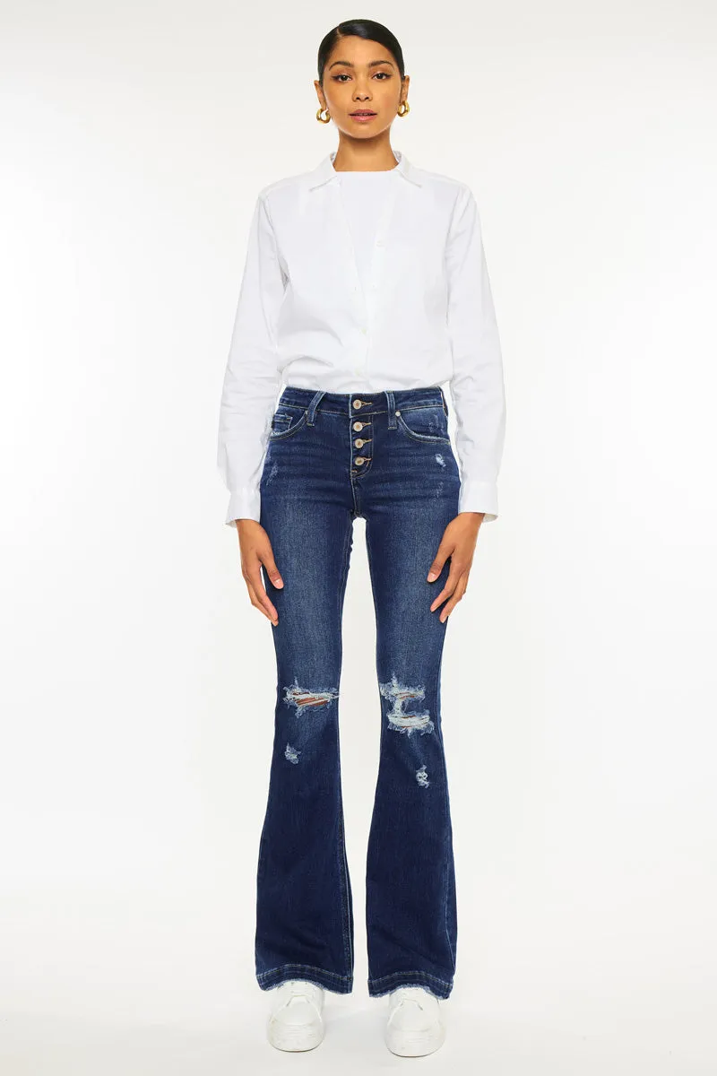 Harlowe Mid Rise Flare Jeans sold by Kan Can product image thumbnail 4