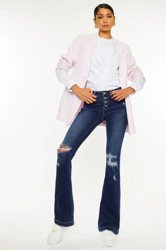 Harlowe Mid Rise Flare Jeans sold by Kan Can