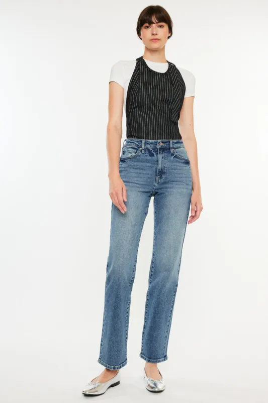 Ophelia High Rise True Straight Leg  Jeans made by Kan Can