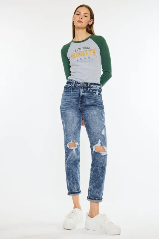 Kenzie Ultra High Rise Mom Jeans sold by Kan Can