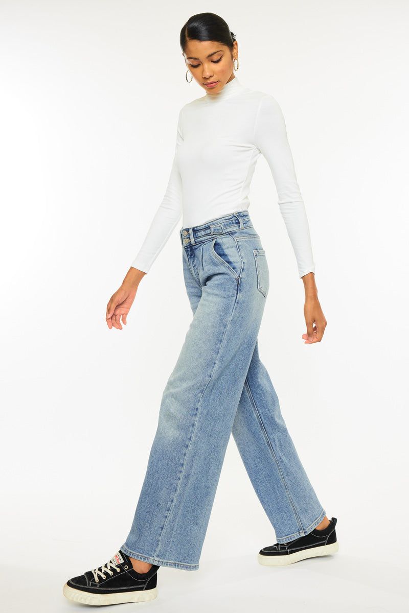 Promise High Rise Wide Leg Jeans sold by Kan Can product image thumbnail 5