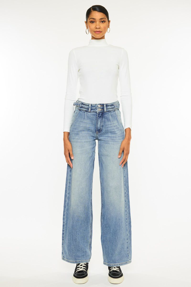 Promise High Rise Wide Leg Jeans sold by Kan Can product image thumbnail 3