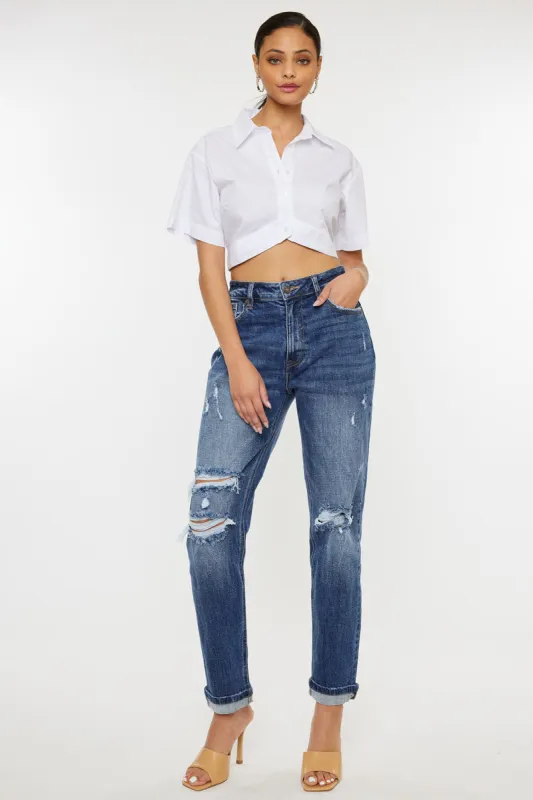 Josie High Rise Mom Jeans sold by Kan Can