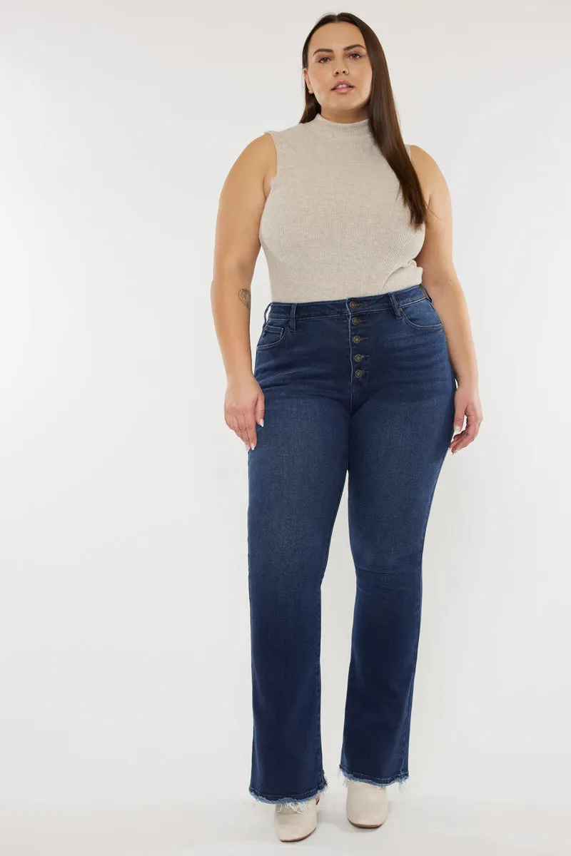 Yvette High Rise Flare Jeans (Plus Size) sold by Kan Can product image thumbnail 3