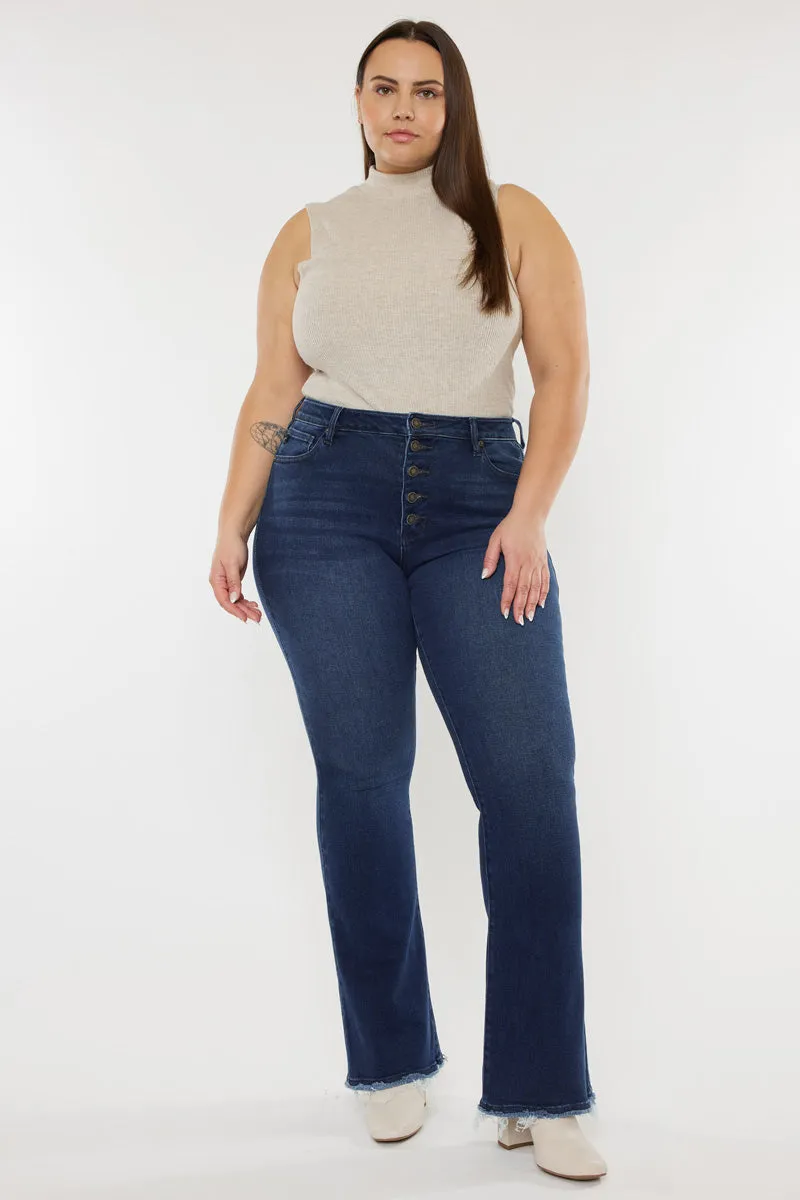 Yvette High Rise Flare Jeans (Plus Size) sold by Kan Can