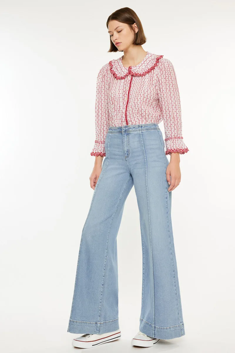 Deena High Rise Wide Leg Jeans sold by Kan Can