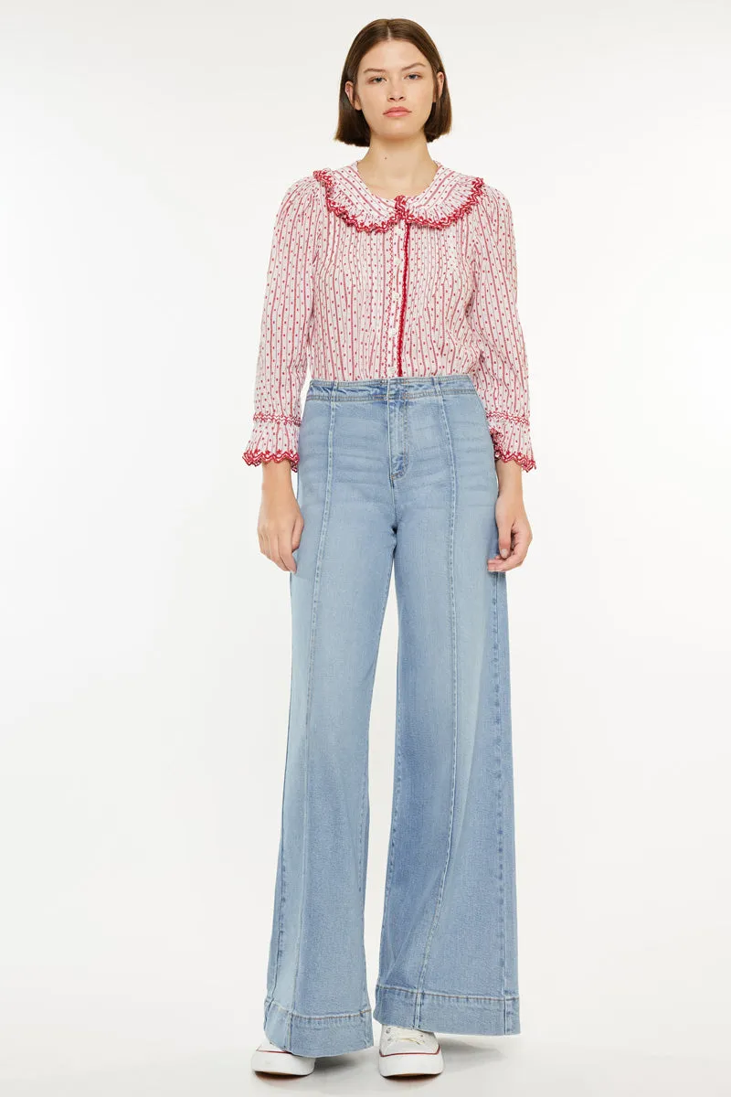 Deena High Rise Wide Leg Jeans sold by Kan Can product image thumbnail 4