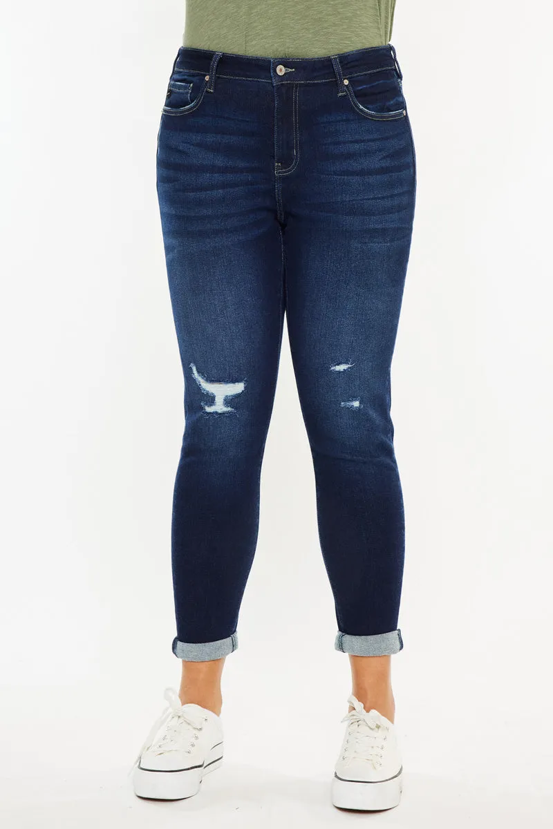 Berenice Mid Rise Ankle Skinny Jeans (Plus Size) sold by Kan Can product image thumbnail 4