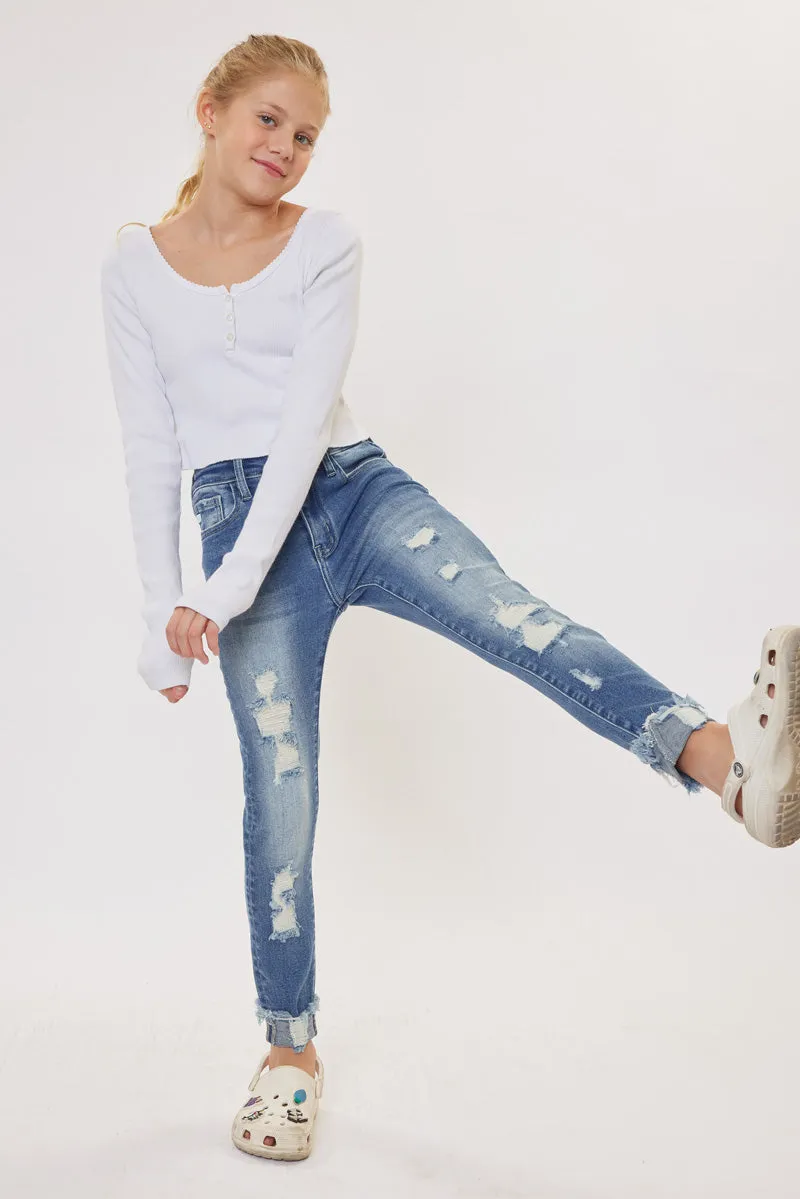 Cole High Rise Ankle Skinny Kid Jeans sold by Kan Can product image thumbnail 5