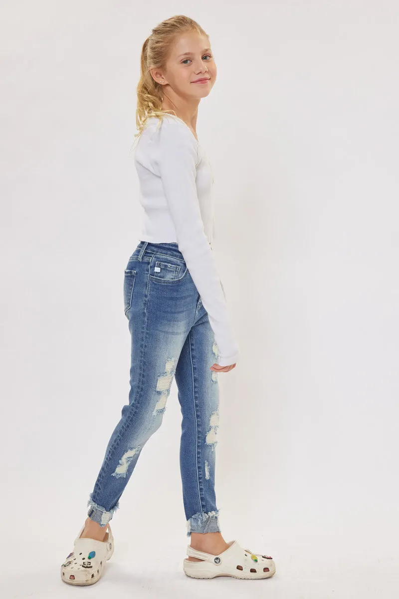 Cole High Rise Ankle Skinny Kid Jeans sold by Kan Can product image thumbnail 4