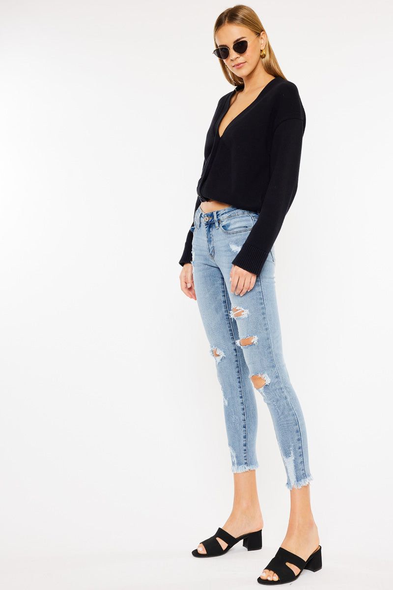 Augustina Mid Rise Ankle Skinny Jeans sold by Kan Can product image thumbnail 5