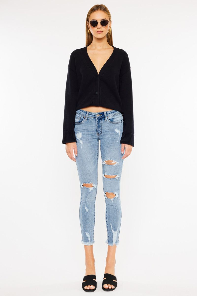 Augustina Mid Rise Ankle Skinny Jeans sold by Kan Can product image thumbnail 3