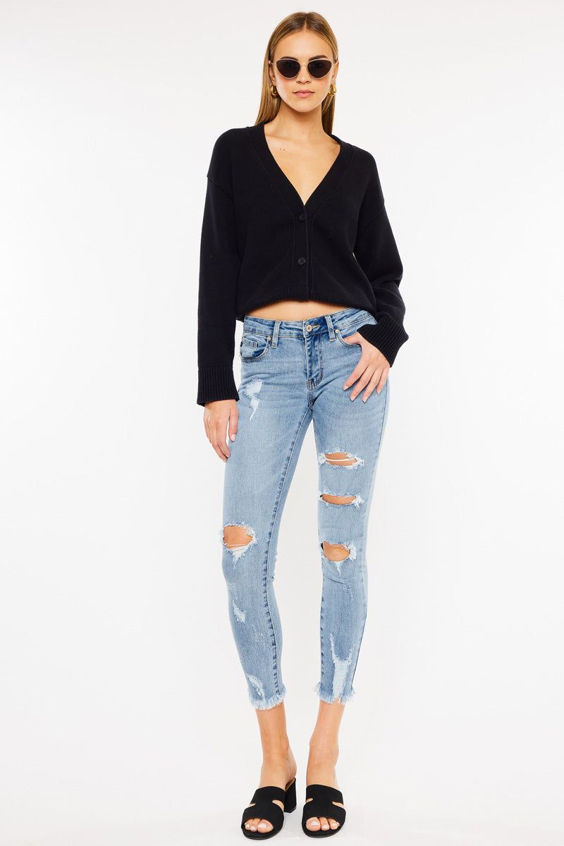Augustina Mid Rise Ankle Skinny Jeans sold by Kan Can product image thumbnail 4
