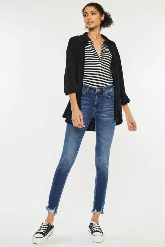 Jay High Rise Ankle Skinny Jeans sold by Kan Can