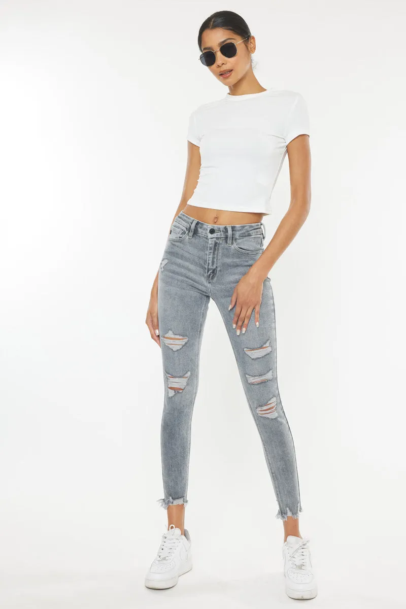 Calista High Rise Ankle Skinny Jeans sold by Kan Can product image thumbnail 5