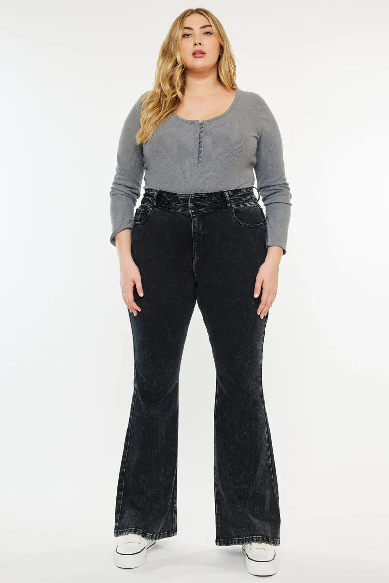 Soraya Ultra High Rise Flare Jeans (Plus Size) sold by Kan Can product image thumbnail 3