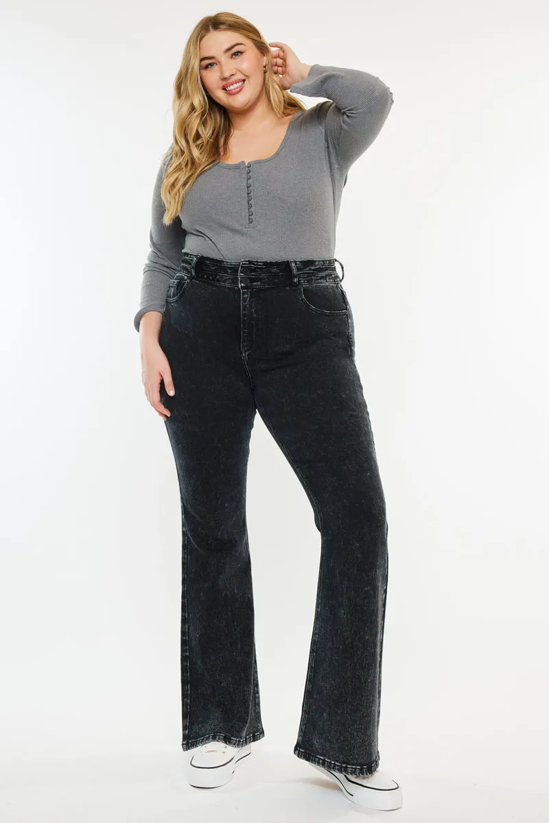 Soraya Ultra High Rise Flare Jeans (Plus Size) sold by Kan Can product image thumbnail 5