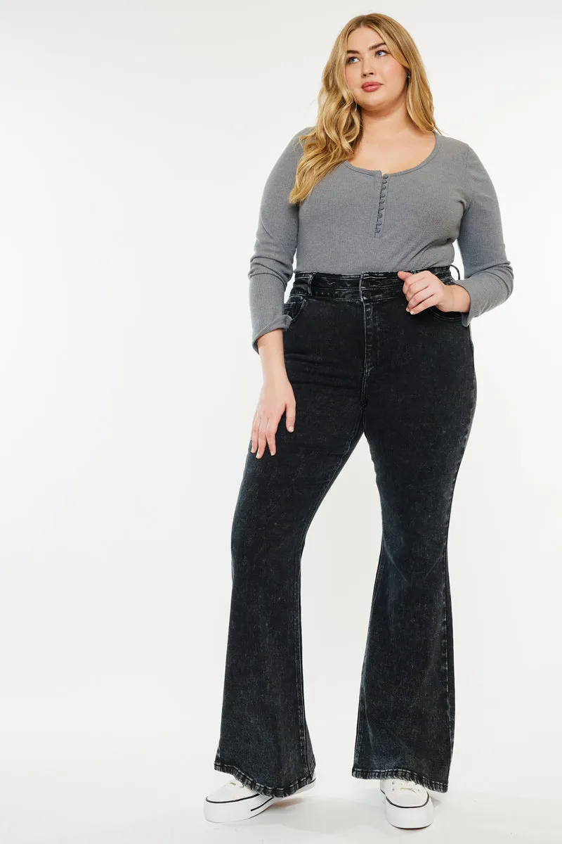 Soraya Ultra High Rise Flare Jeans (Plus Size) sold by Kan Can product image thumbnail 4