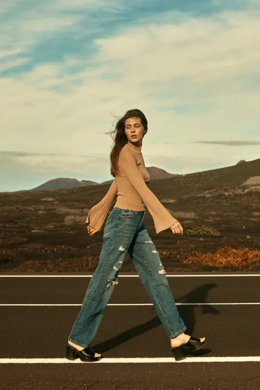 Stephanie Ultra High Rise 90's Boyfriend Jeans made by Kan Can
