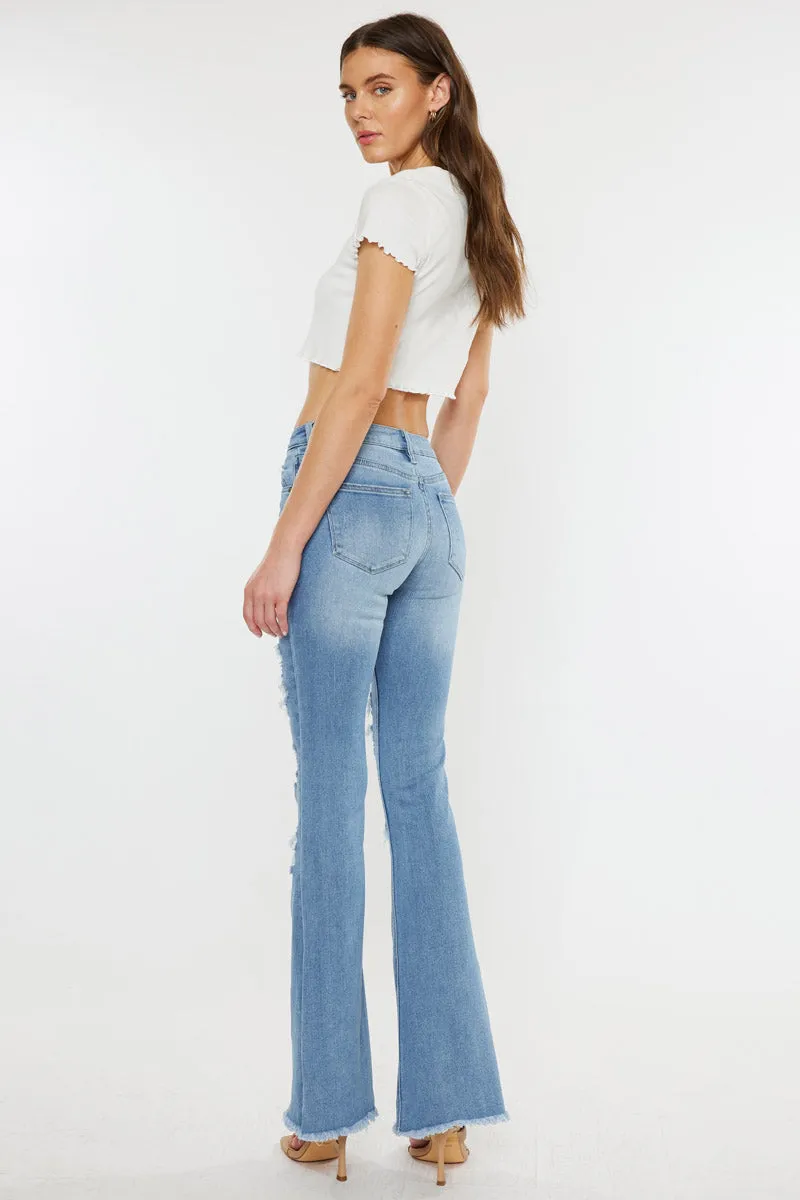 Tara Mid Rise Flare Jeans sold by Kan Can product image thumbnail 2