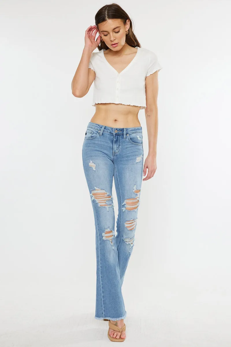 Tara Mid Rise Flare Jeans sold by Kan Can product image thumbnail 4
