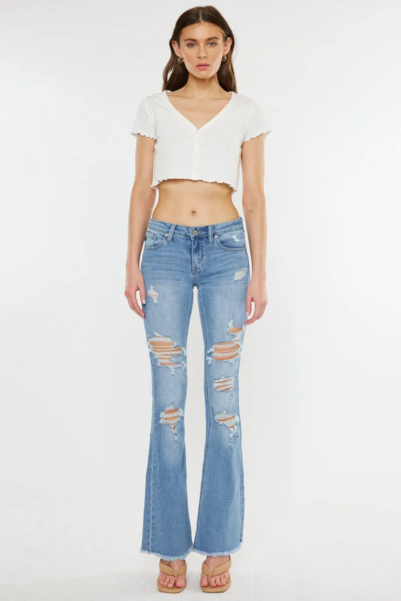 Tara Mid Rise Flare Jeans sold by Kan Can product image thumbnail 3