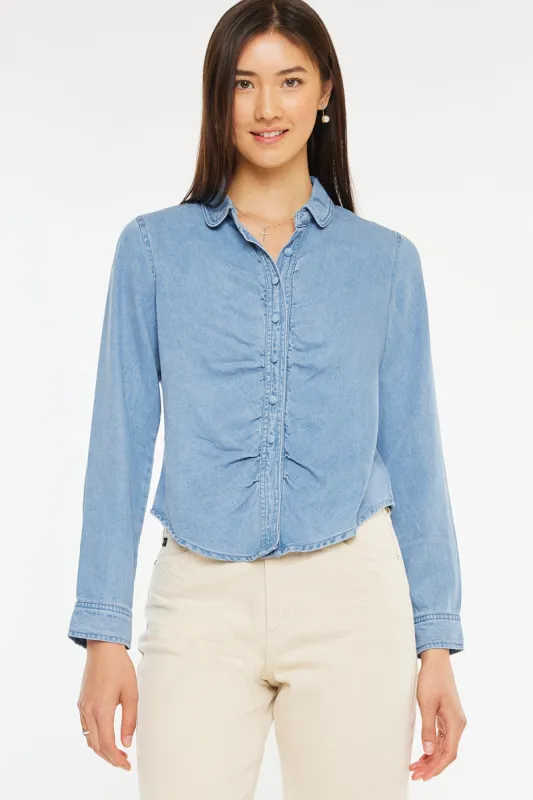 Evie Fitted Long Sleeve Shirt sold by Kan Can