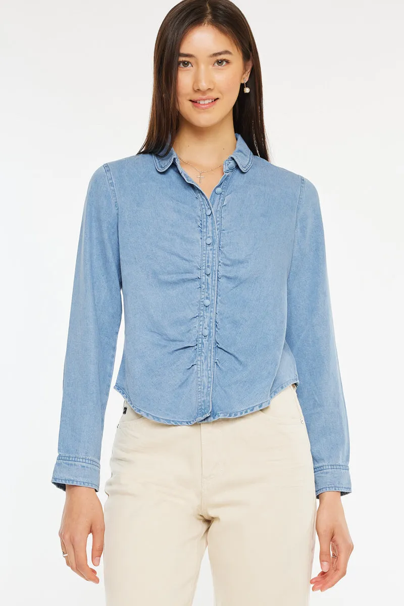 Evie Fitted Long Sleeve Shirt sold by Kan Can