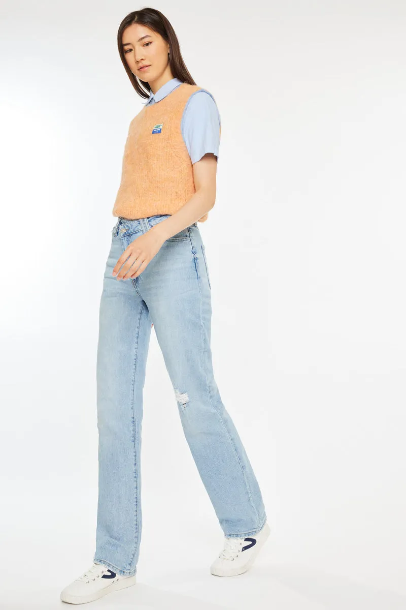 Minni Essentials 90's High Rise Straight Leg Jeans sold by Kan Can product image thumbnail 5
