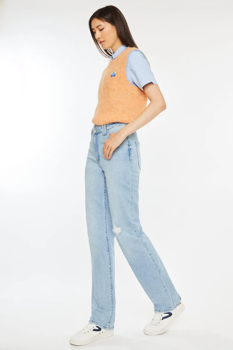 Minni Essentials 90's High Rise Straight Leg Jeans sold by Kan Can product image thumbnail 4
