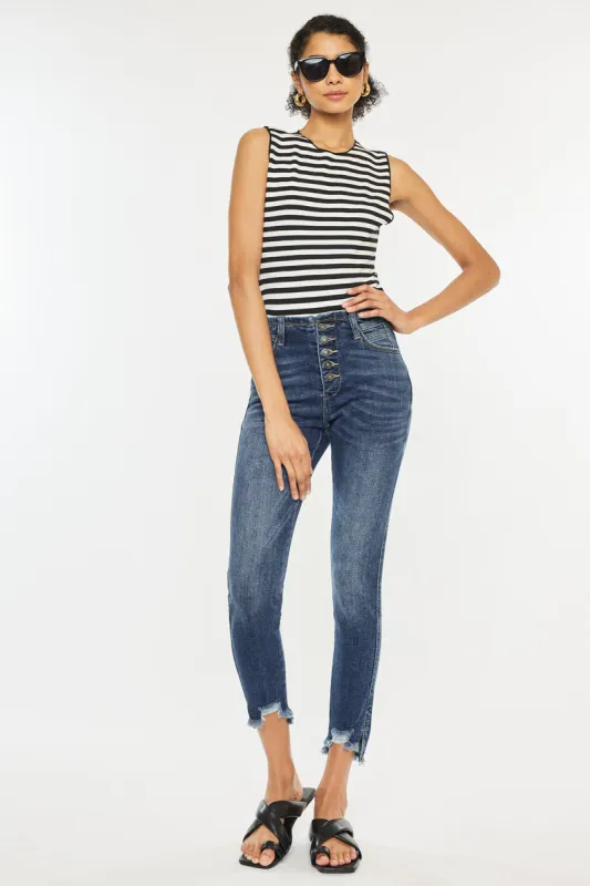 Nayla High Rise Ankle Skinny made by Kan Can
