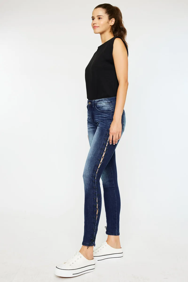 Jackie Mid Rise Ankle Skinny Jeans sold by Kan Can product image thumbnail 5