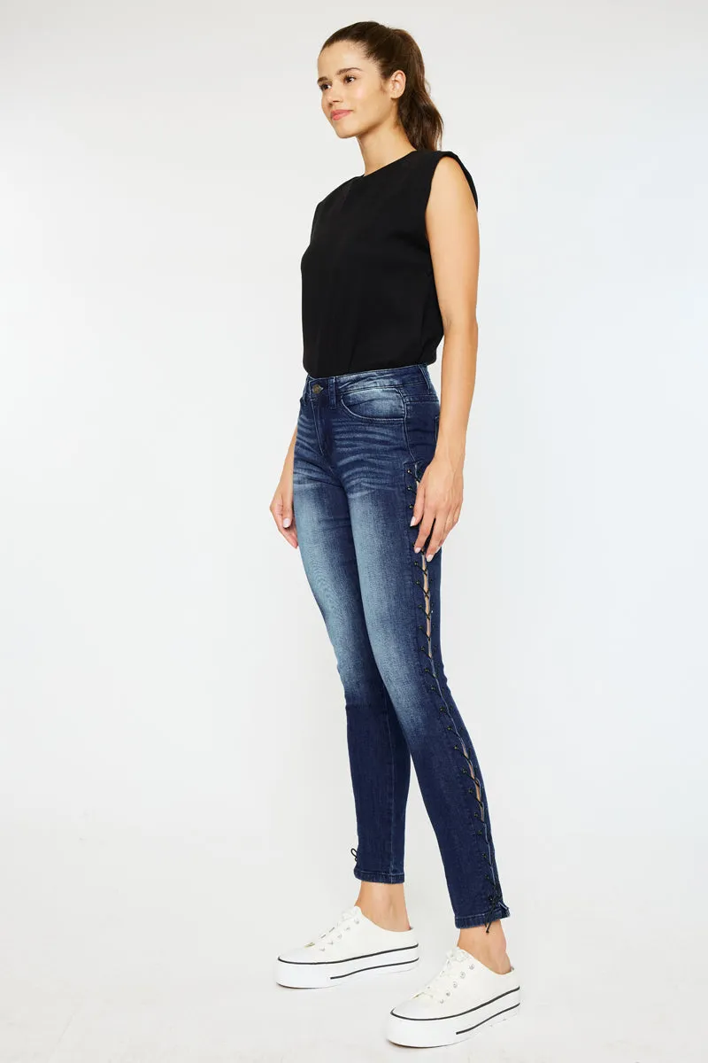 Jackie Mid Rise Ankle Skinny Jeans sold by Kan Can product image thumbnail 4