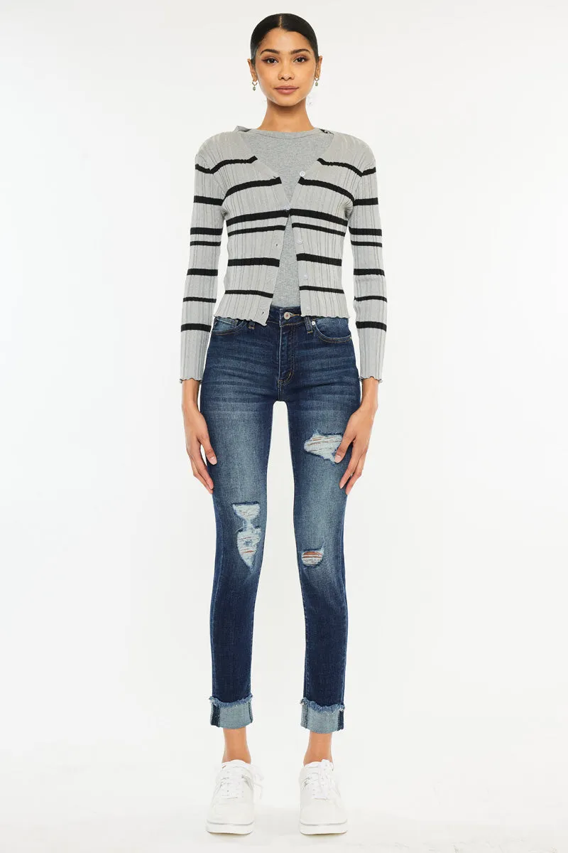 Judith High Rise Ankle Skinny Jeans sold by Kan Can product image thumbnail 3