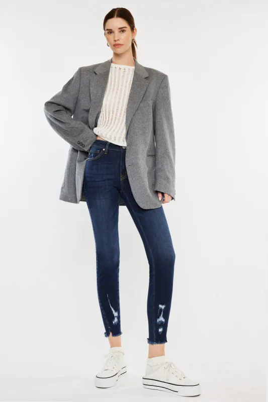 Dyana Mid Rise Ankle Skinny Jeans made by Kan Can