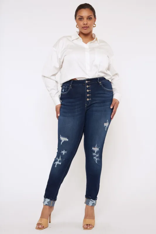 Sabrinah High Rise Super Skinny Jeans (Plus Size) sold by Kan Can
