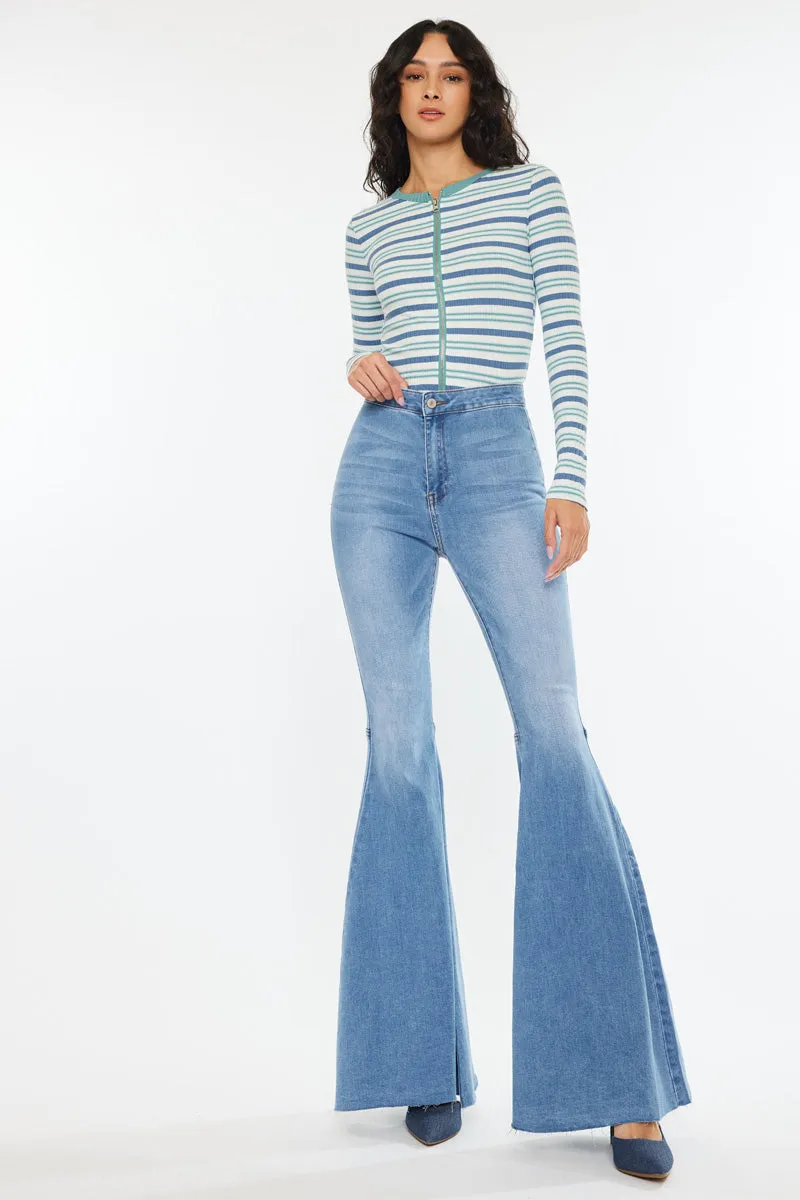 Beverly High Rise Super Flare Jeans sold by Kan Can