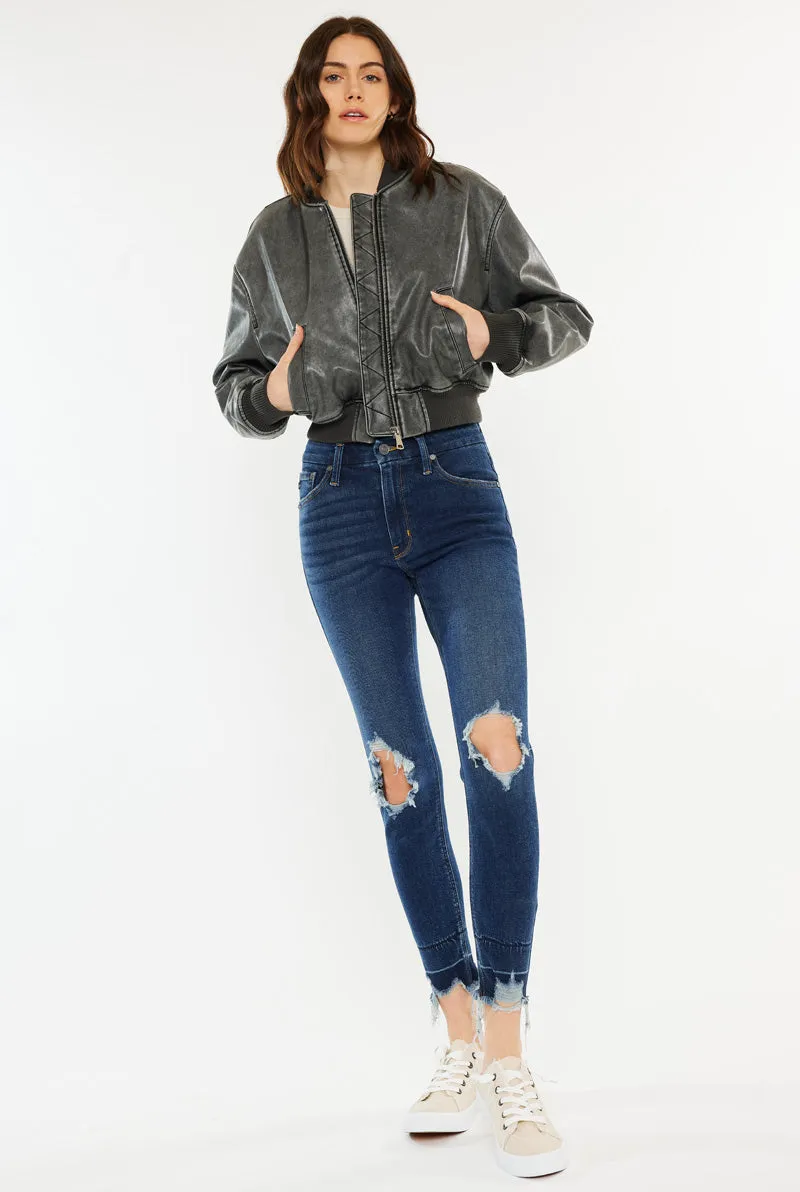 Ahri High Rise Ankle Skinny Jeans sold by Kan Can