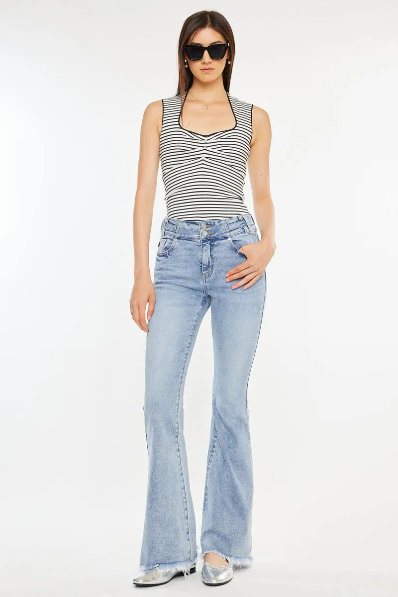 Jazmin High Rise Flare Jeans sold by Kan Can