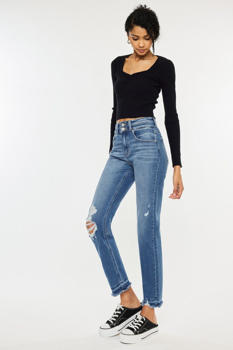 Morgana High Rise Slim Straight Jeans sold by Kan Can product image thumbnail 5