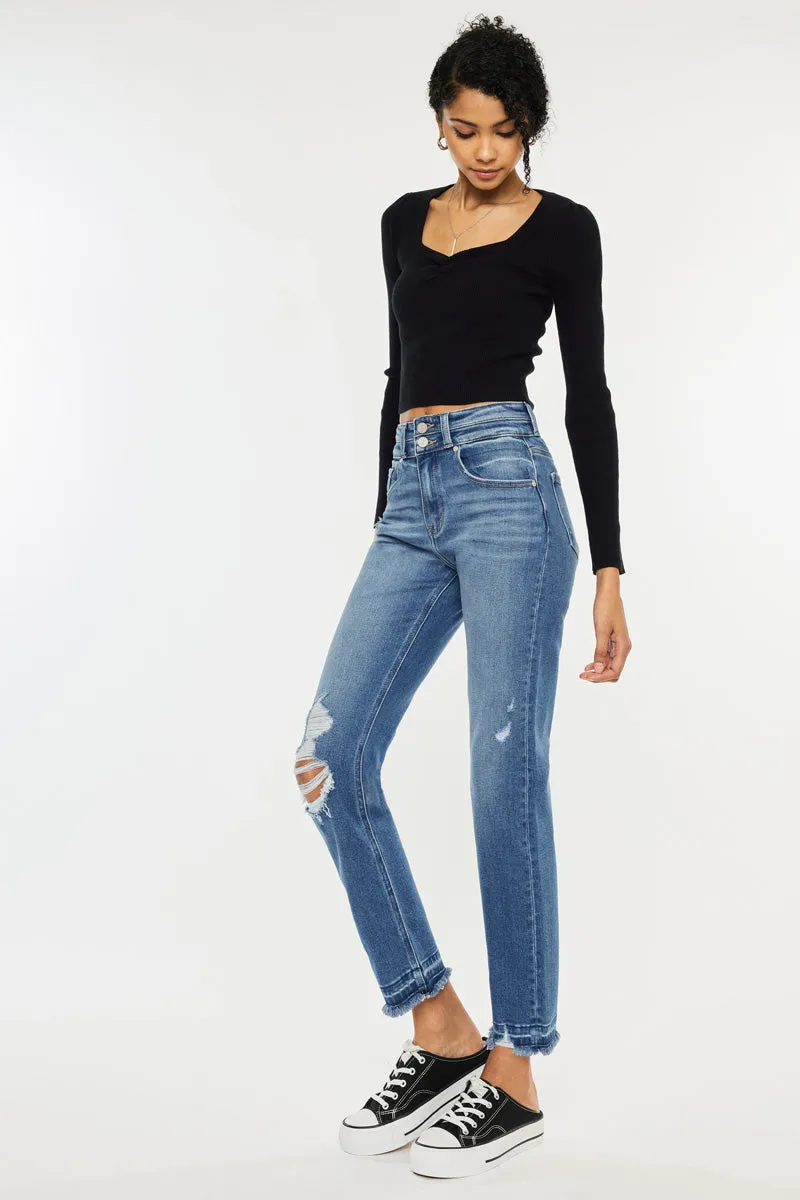Morgana High Rise Slim Straight Leg Jeans sold by Kan Can product image thumbnail 5