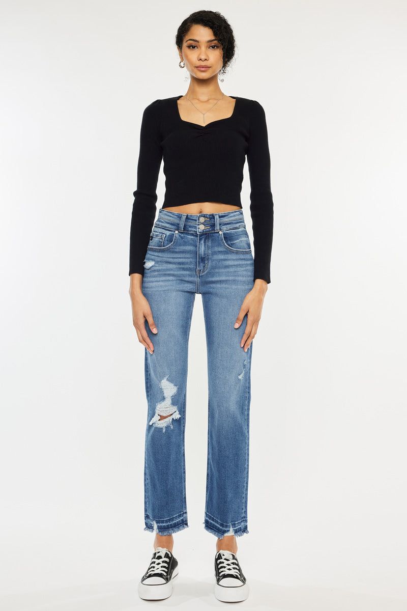 Morgana High Rise Slim Straight Jeans sold by Kan Can product image thumbnail 4