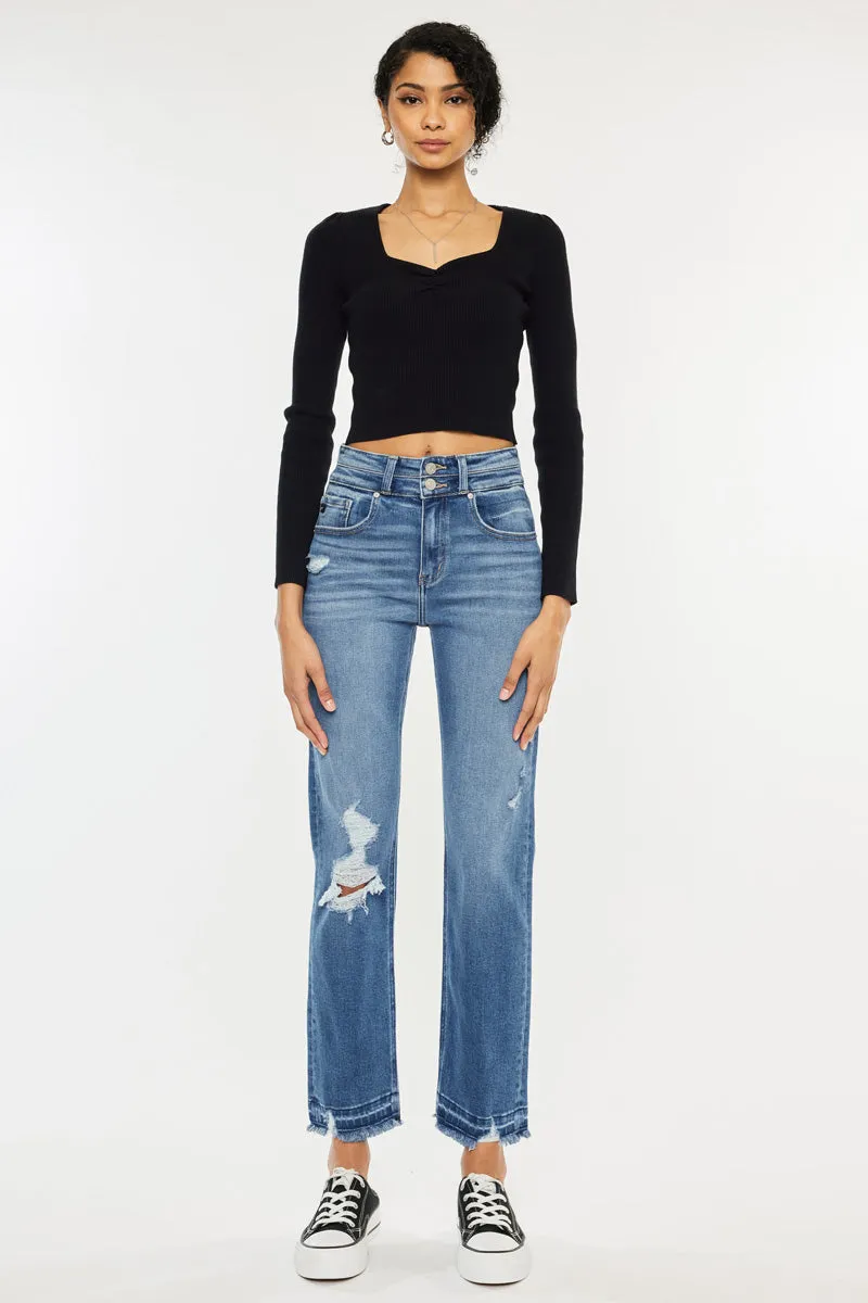 Morgana High Rise Slim Straight Leg Jeans sold by Kan Can product image thumbnail 4