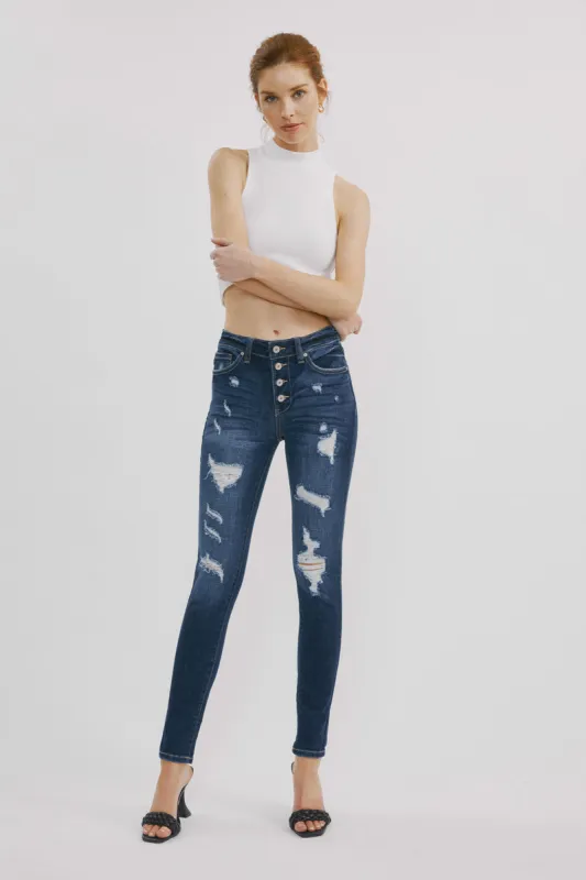 Lacey High Rise Super Skinny Jeans sold by Kan Can