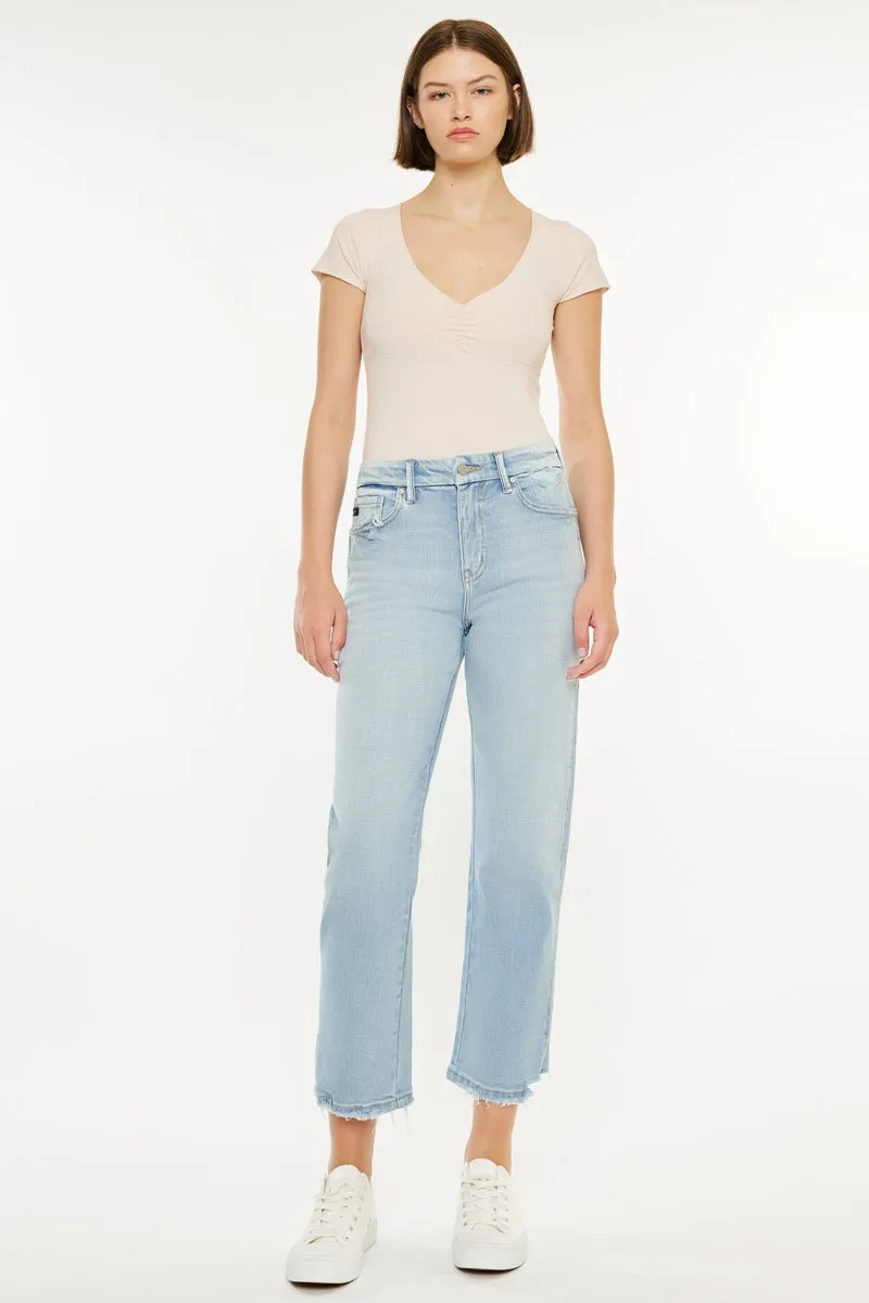 Lane High Rise Cropped Straight Leg Jeans sold by Kan Can product image thumbnail 4