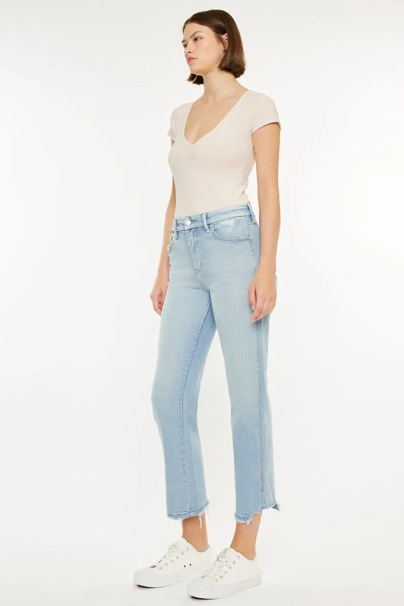 Lane High Rise Cropped Straight Leg Jeans sold by Kan Can product image thumbnail 5