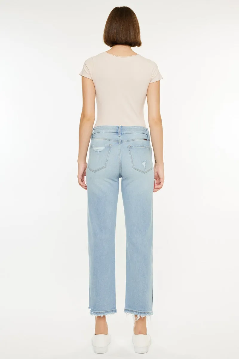 Lane High Rise Cropped Straight Leg Jeans sold by Kan Can product image thumbnail 2