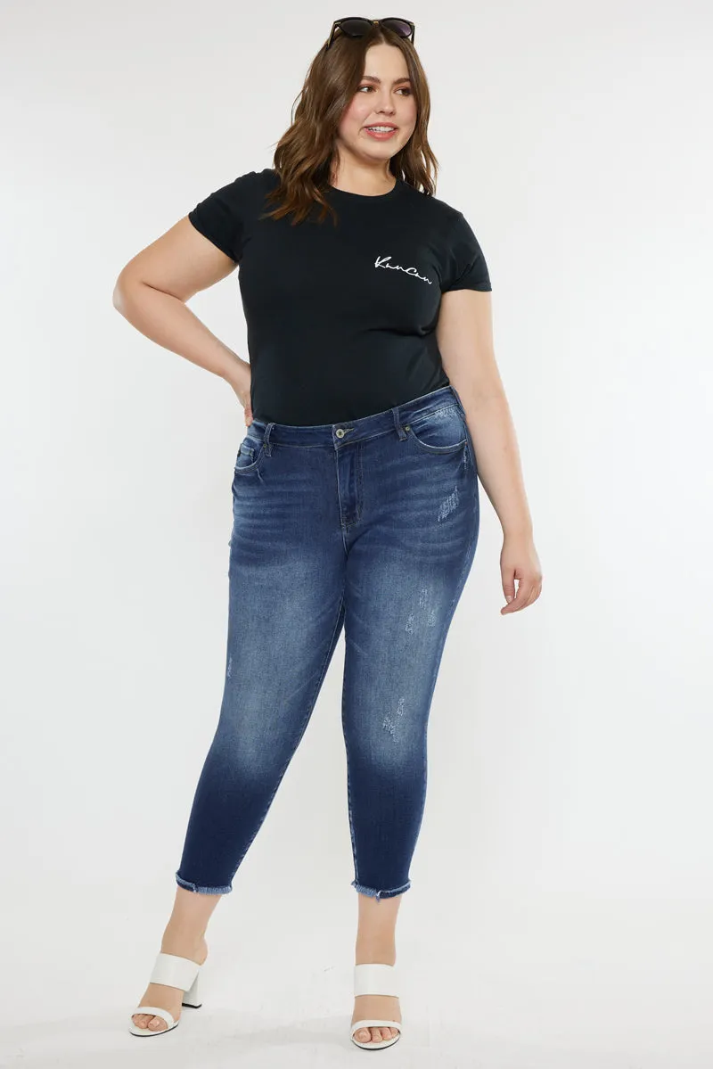 Jewels Mid Rise Ankle Skinny Jeans (Plus Size) sold by Kan Can product image thumbnail 3